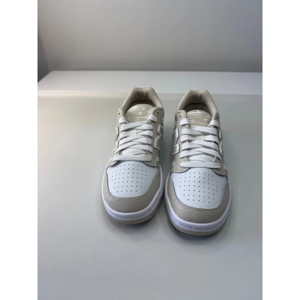 New Balance 480 Moonbeam White Leather Sneakers GGB480LB Womens 6 Youth 4.5 New